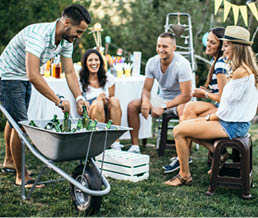 Got a party in your future? Lucky’s can help guide you on beverage choices and quantities.